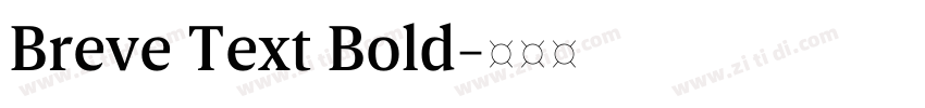 Breve Text Bold字体转换